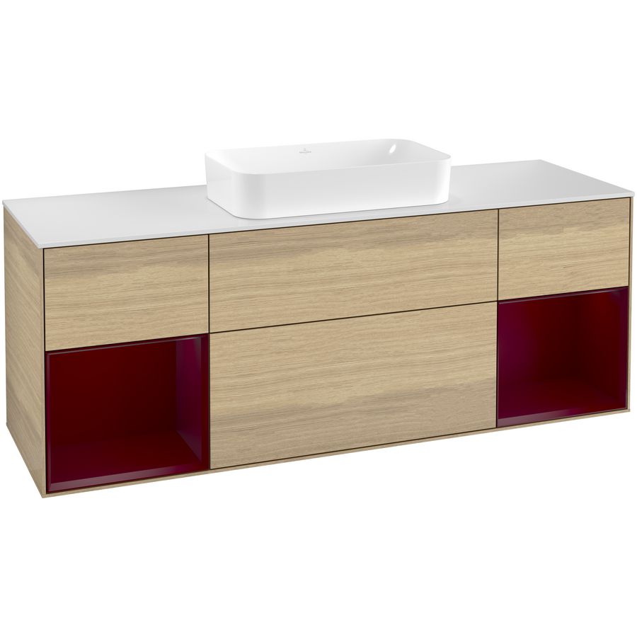 Wastafelonderkast Finion 1600x603x501mm Oak Veneer F331HBPC