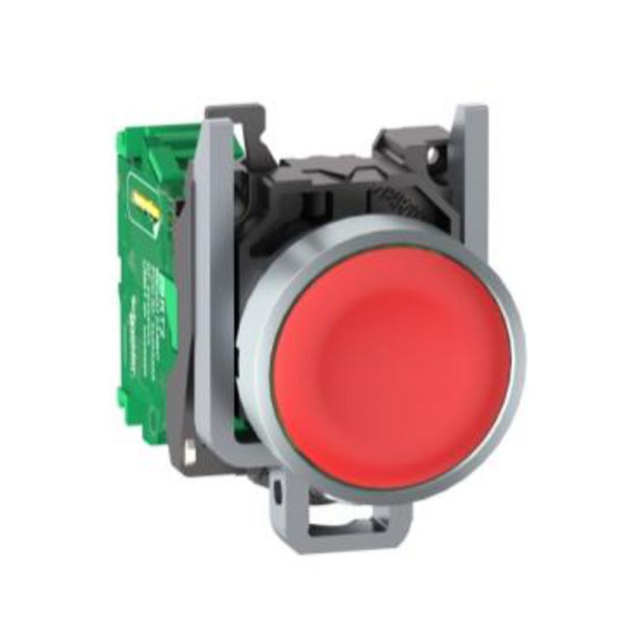 Drukknop Draad- en batterijloos 22mm Rood/chroomR