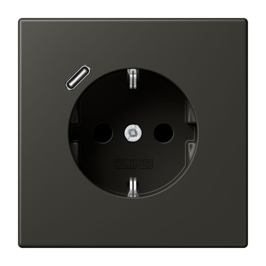 Wandcontactdoos met R/A + lader USB C Saf+ LC4320R