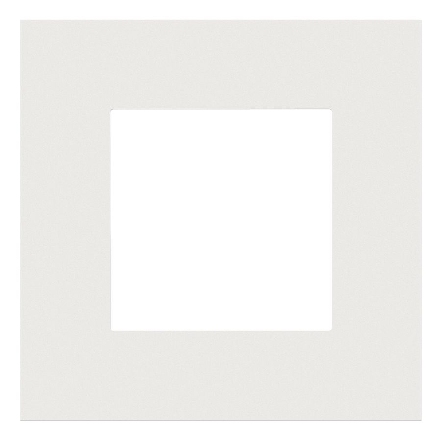 Enkelvoudige afdekplaat Pure steel white