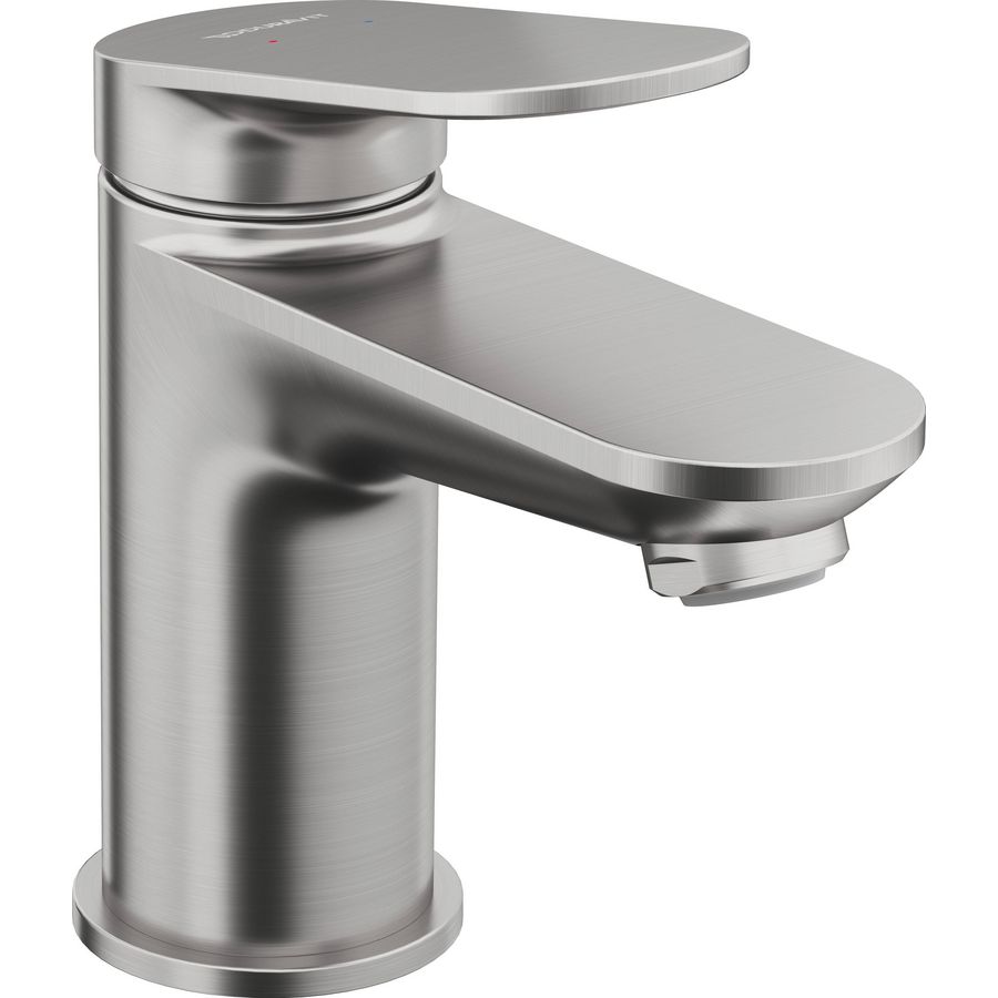 Wave 1-hendel wastafelmengkraan S rvs geborsteld sprong 95mm