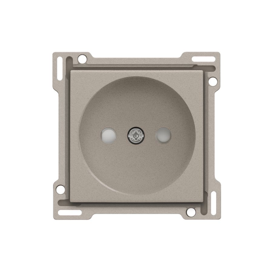 Afwerkingsset voor stopcontact zonder aarding met beschermingsafsluite claystone textured