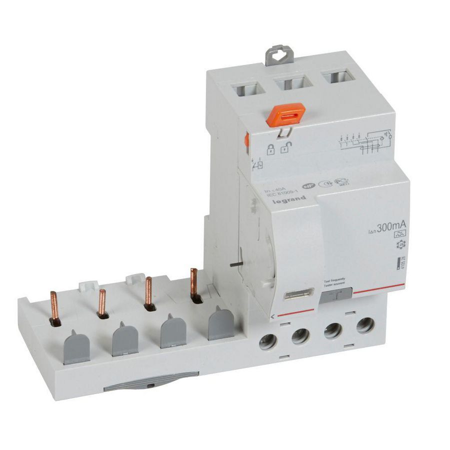 Aardlekblok 4-polig 40A 300mA A DX3 DIN