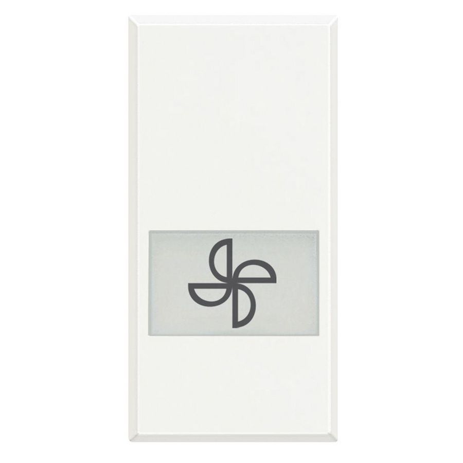 Toets ventilator symbool 1 module Axolute White