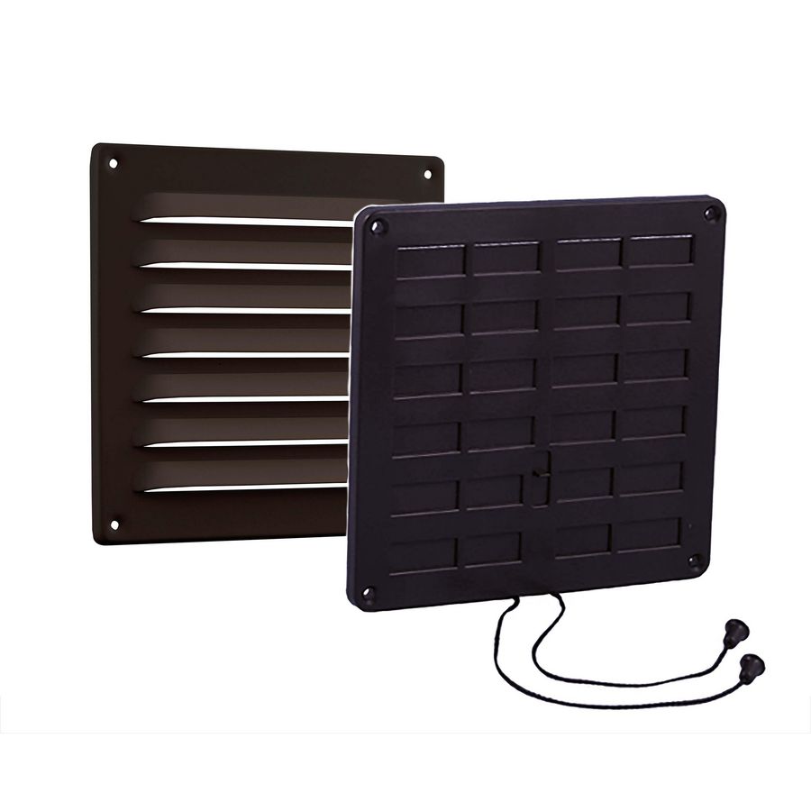 Ventilatieset 160x160mm bruin
