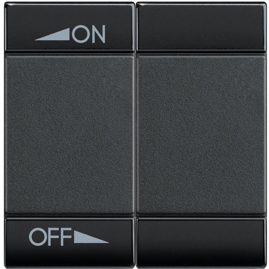 Wipschakelaar ON/OFF 2 modulen antraciet Livinglight VVE=10