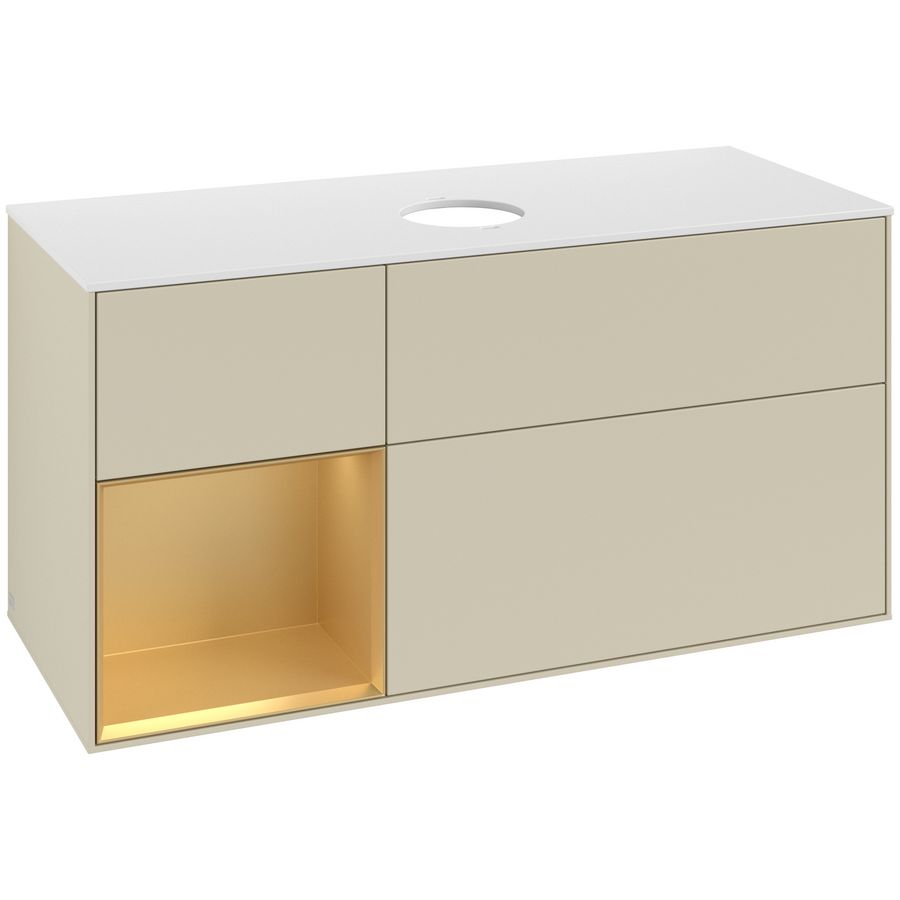 Wastafelonderkast Finion 1200x603x501mm S.Grey Matt Lacquer FA61HFHJ