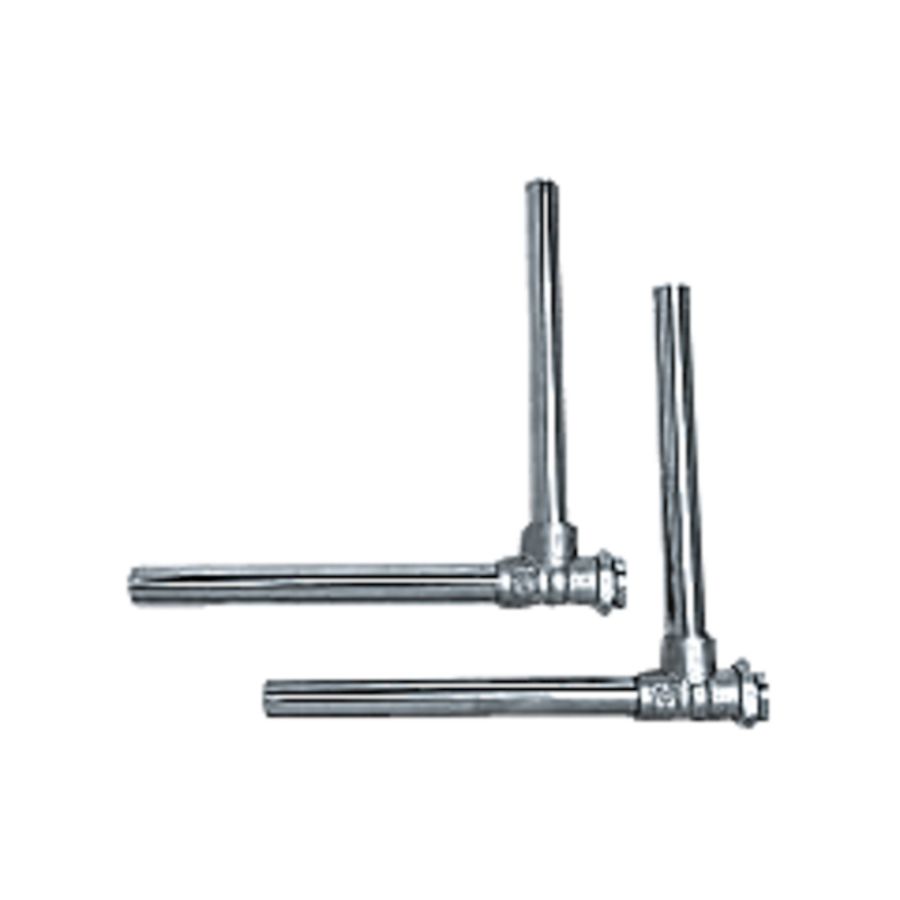 Aansluitset voorzien van afsluiters aftapvoorziening