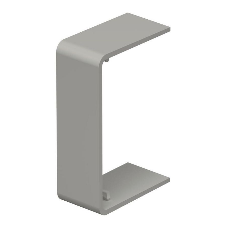 Naadafdekking 25x40mm polyvinylchlorid steengrijs VVE=10