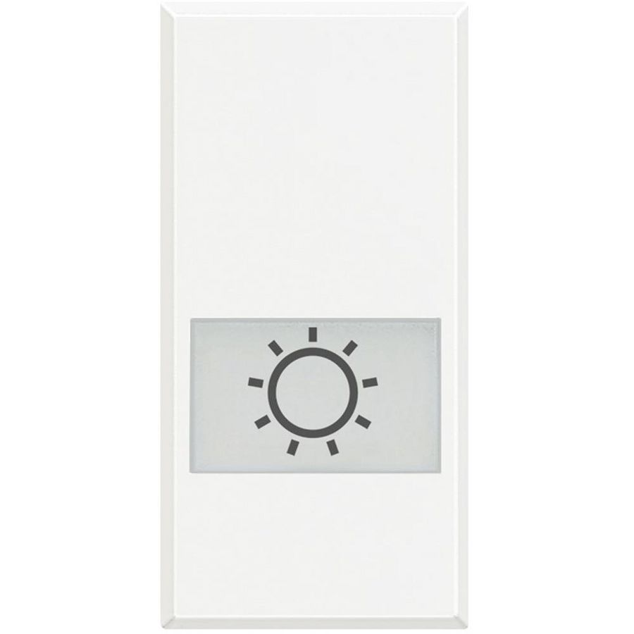 Toets lamp symbool verlicht 1 module Axolute White