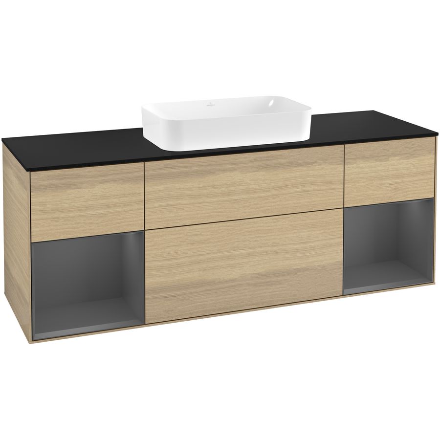 Wastafelonderkast Finion 1600x603x501mm Oak Veneer F332GKPC