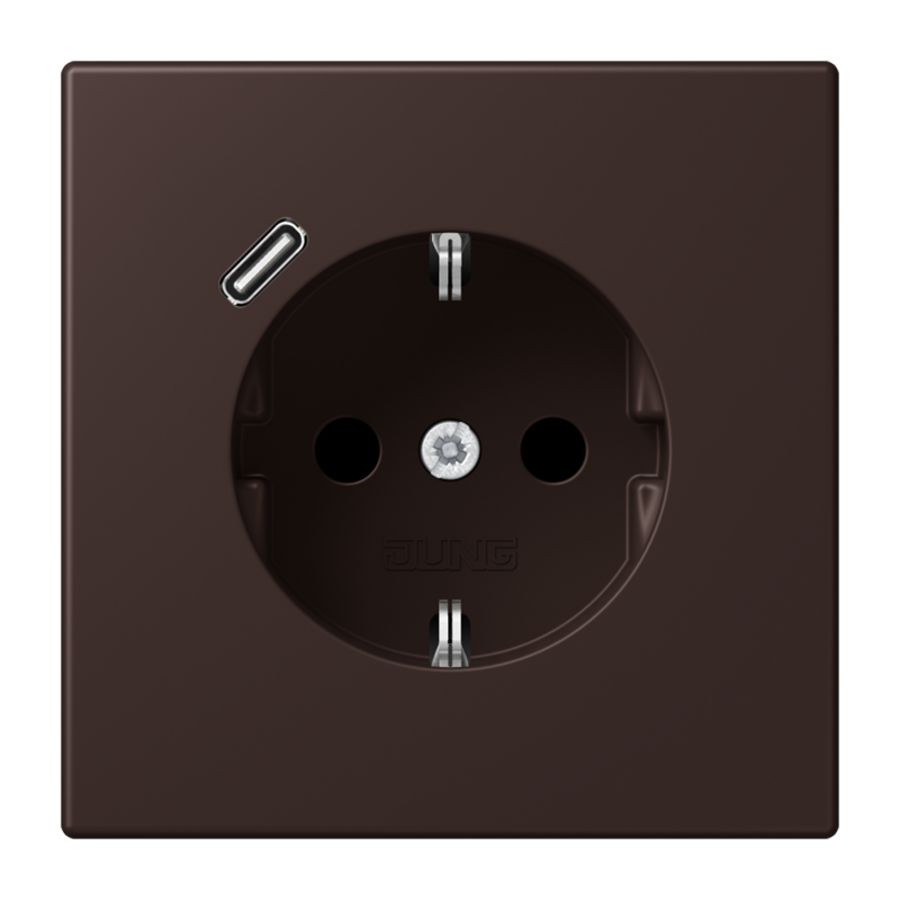 Wandcontactdoos met R/A + lader USB C Saf+ LC4320J