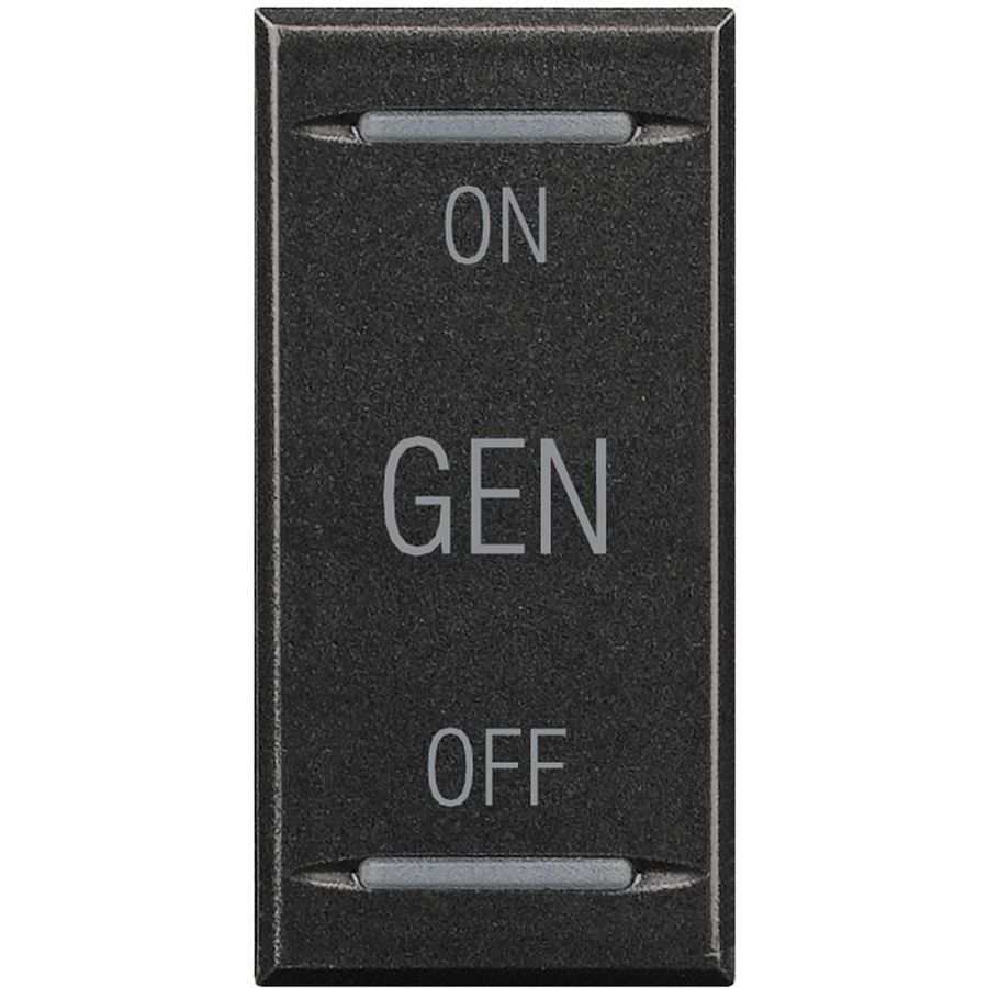 Wipschakelaar antraciet ON GEN OFF 2f 1 module VVE=10