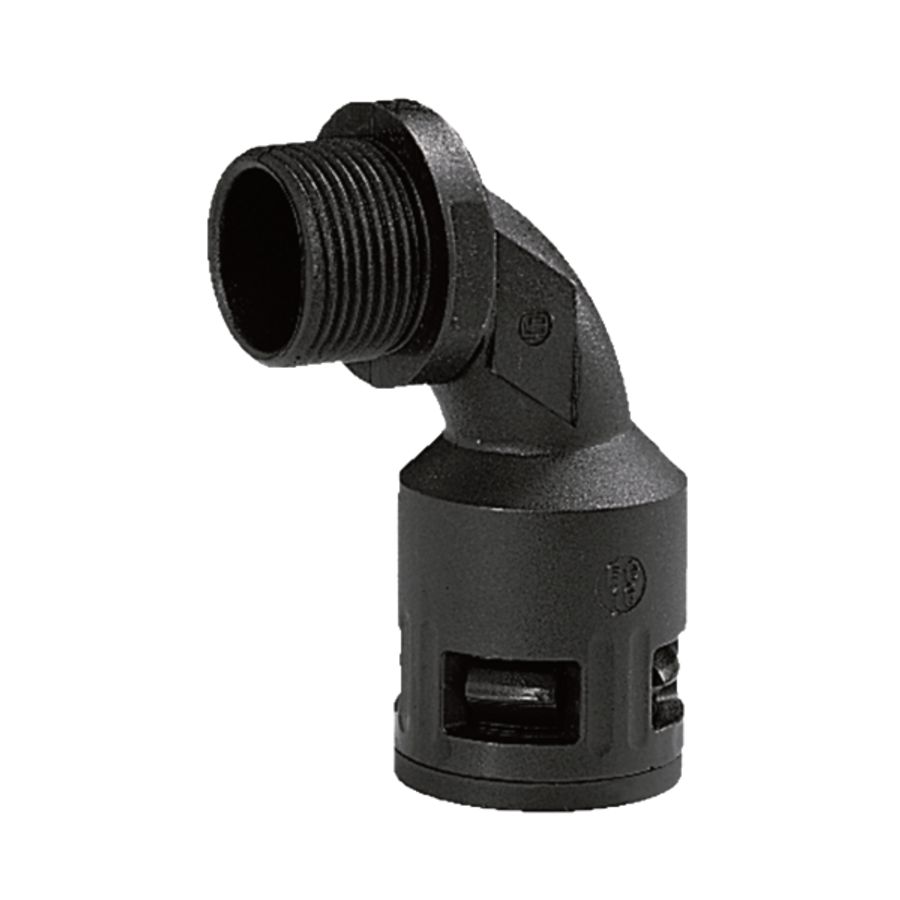 Slangwartel haaks kunststof Ø10mm PG7 IP68/ IP69K zwart VVE=50