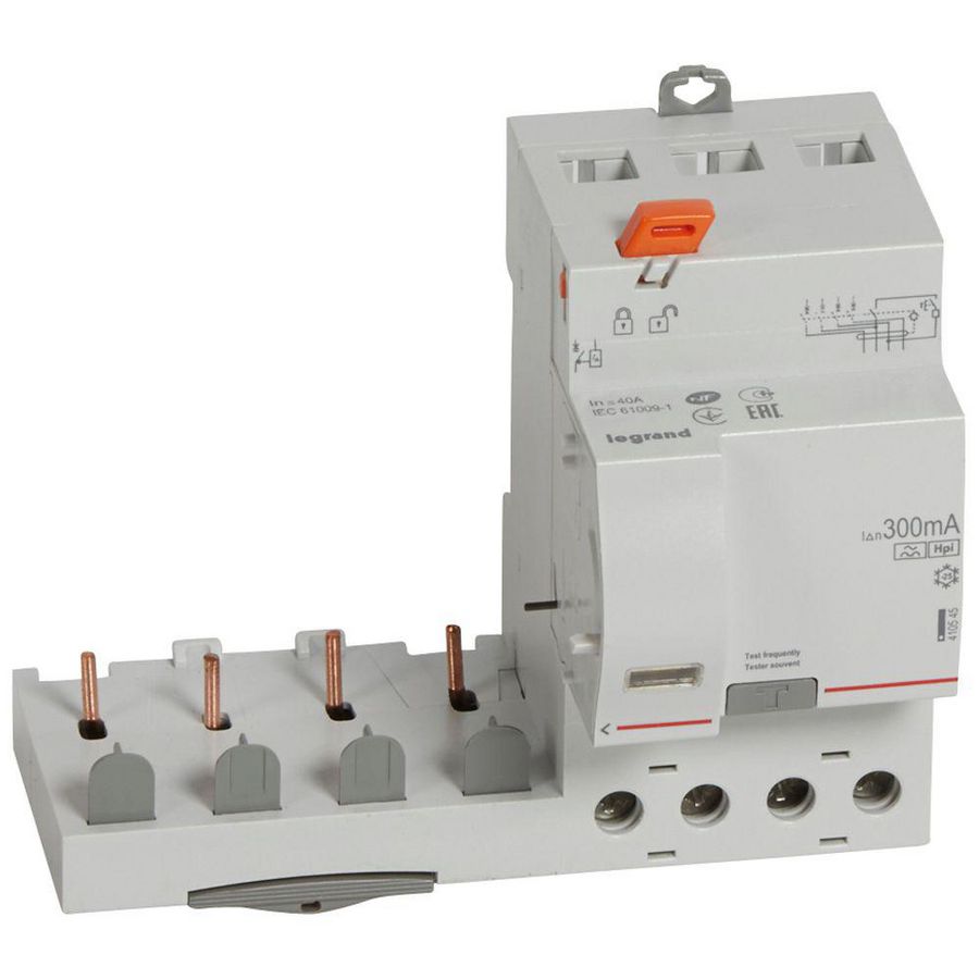 Aardlekblok 4-polig 40A 300mA F DX3 DIN