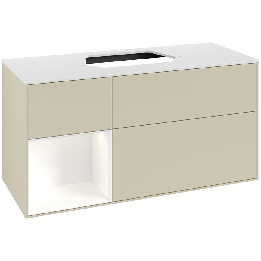 Wastafelonderkast Finion 1200x603x501mm S.Grey Matt Lacquer G411MTHJ