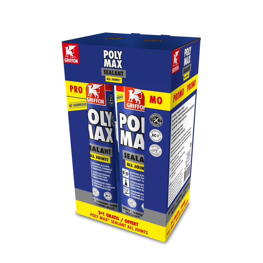 Promoverpakking Poly Max Sealant All Joints wit 3+1 Gratis Griffon