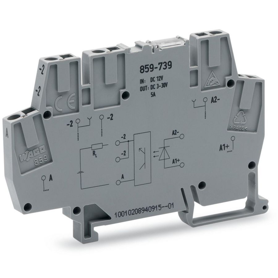 Optocouplermodule Nom. ingangsspanning DC 12V 859-739 VVE=10
