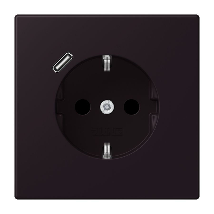 Wandcontactdoos met R/A + lader USB C Saf+ LC4320E