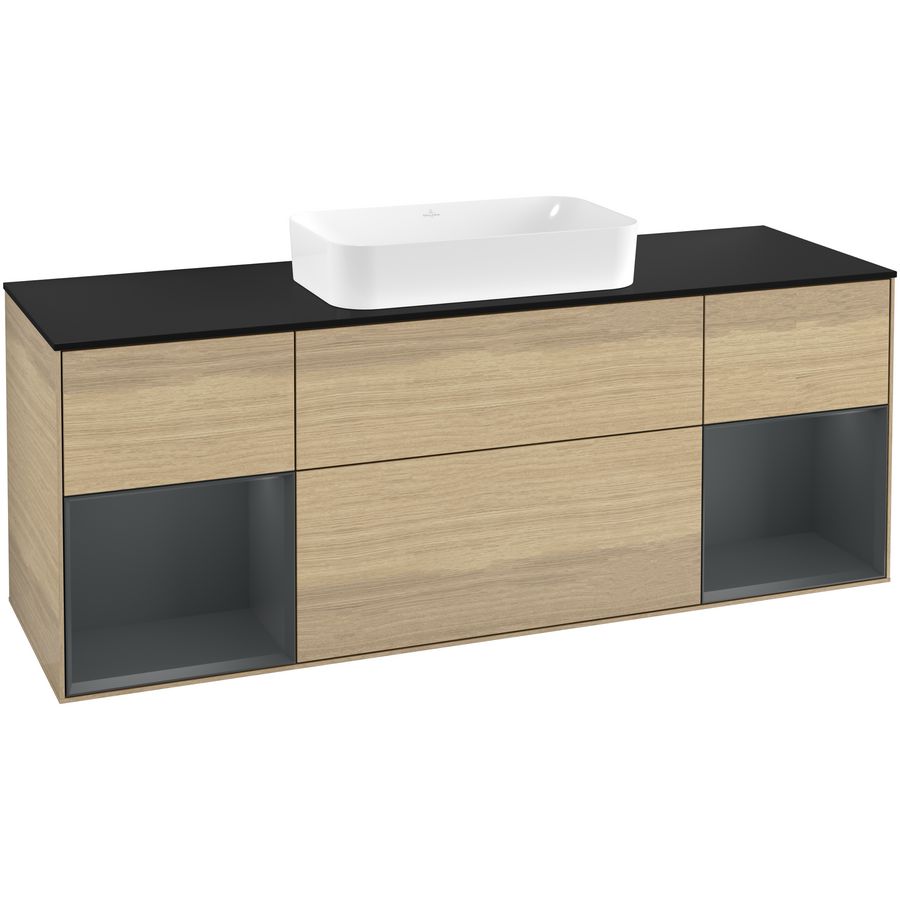 Wastafelonderkast Finion 1600x603x501mm Oak Veneer F332HGPC