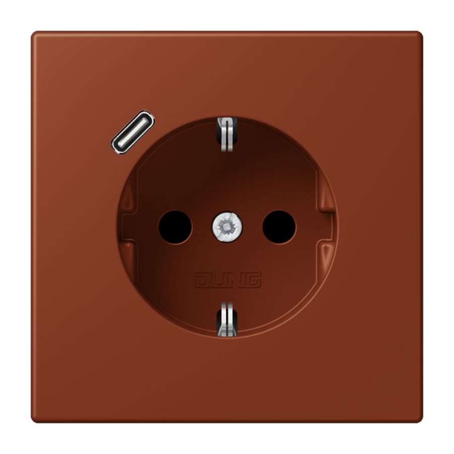 Wandcontactdoos met R/A + lader USB C Saf+ LC4320D