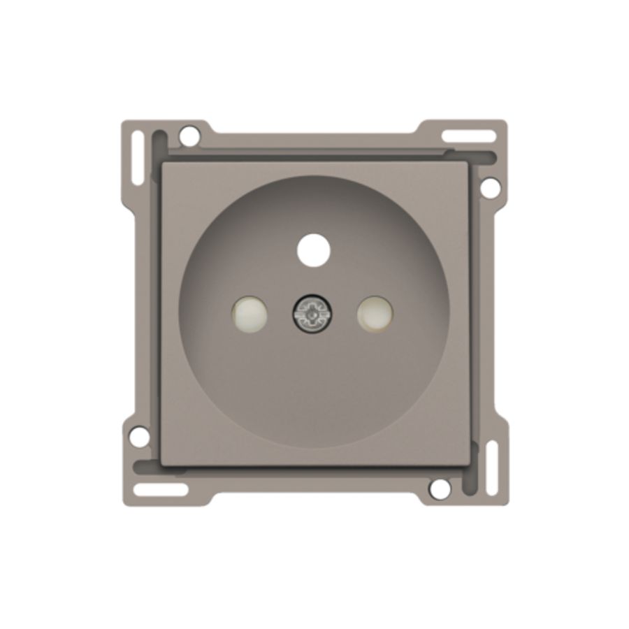 Afwerkingsset stopcontact penaarde/besch.afsl. Bronze