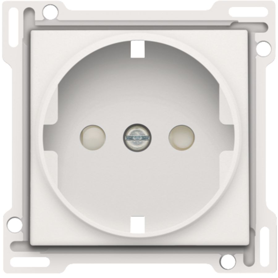 Afwerkingsset stopcontact randaarde/besch.afsl. white