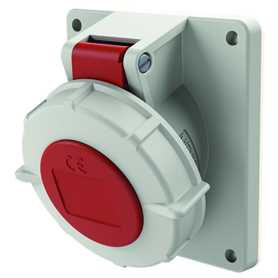 Inbouwwandcontactdoos 16A 4-polig  6H 400V IP67 TwinCONTACT