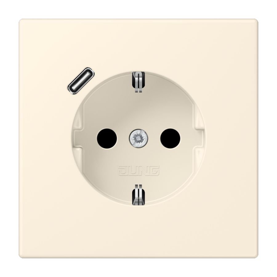 Wandcontactdoos met R/A + lader USB C Saf+ LC4320B