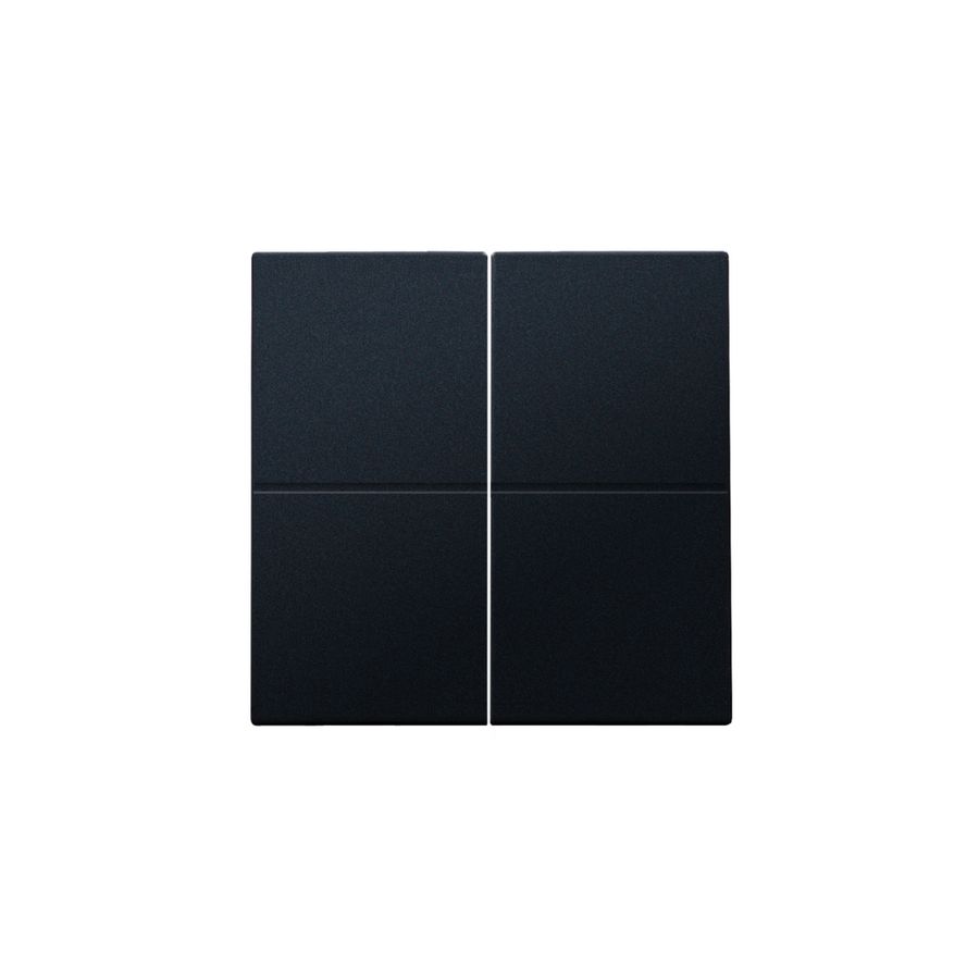 Afwerkingsset 4-voudig elektr. schakelaar/drukknop black
