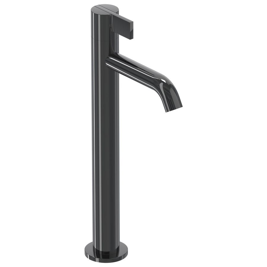 Fonteinkraan PACT staand L-size sprong 115mm highriser zwart chroom