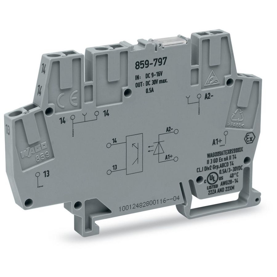Optocouplermodule Nom. ingangsspanning DC 12V 859-797 VVE=10