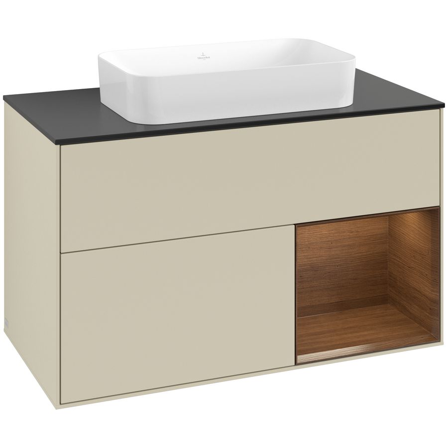 Wastafelonderkast Finion 1000x603x501mm S.Grey Matt Lacquer G662GNHJ