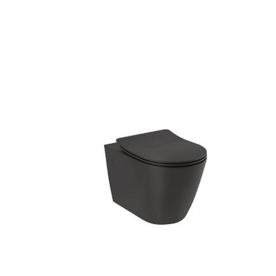 Wandcloset combipack KLUDI-RESA R 520mm incl. zitting mat zwart