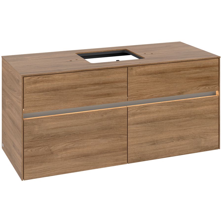 Wastafelonderkast Collaro 1200x548x500mm Oak.Kans C128B0RH