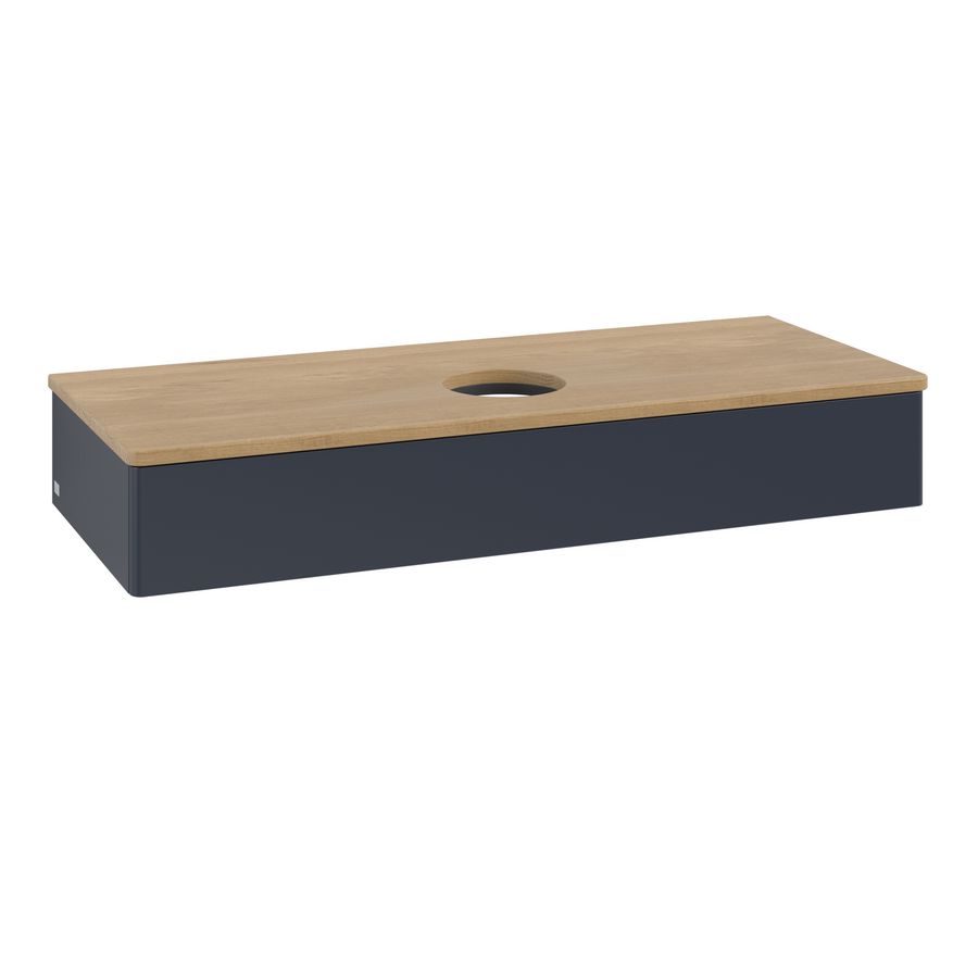 Wastafelonderkast Antao 1200x190x500mm Mid.Blue Matt Lacquer K10011HG