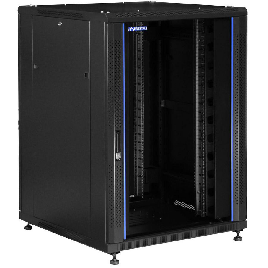 Patchkast 19" D1000xB600x18HU rook-glazen Deur