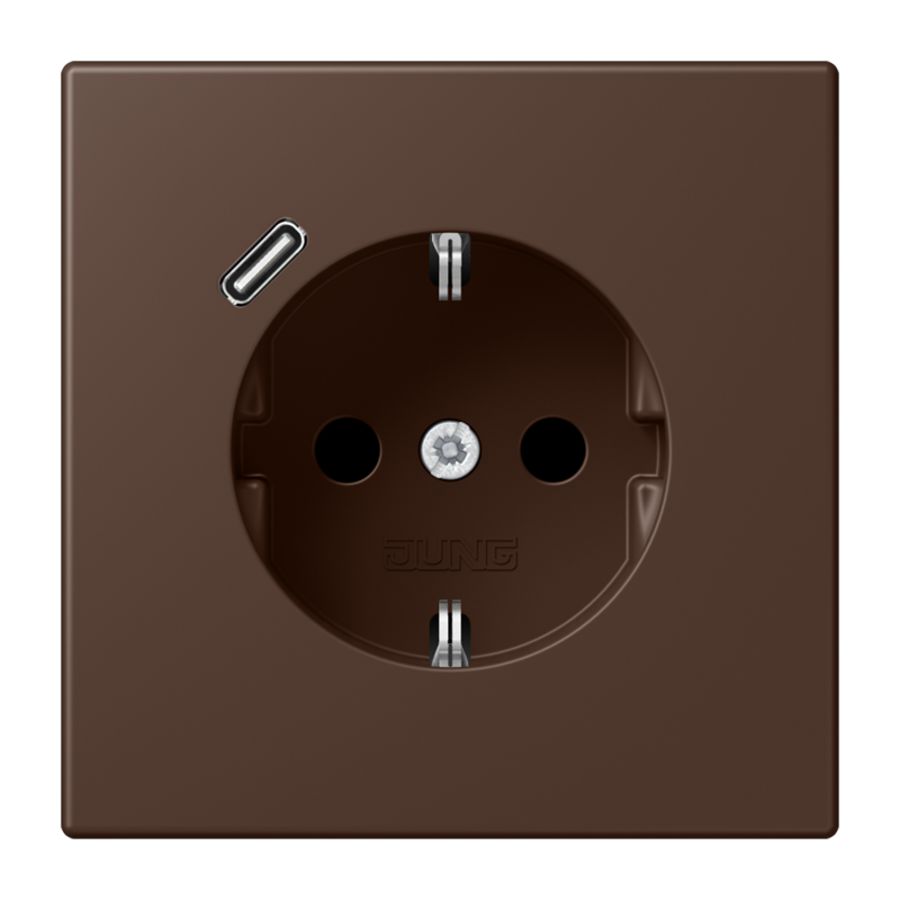 Wandcontactdoos met R/A + lader USB C Saf+ LC32130