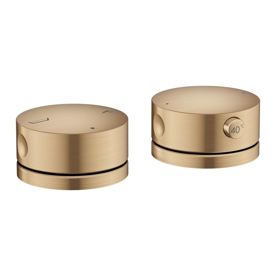 One 2-gats badrandmengkraan + thermostaat AXOR Brushed Bronze