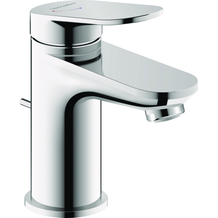Wave 1-hendel wastafelmengkraan S freshstart chroom hoogglans sprong 95mm incl. waste-inrichting