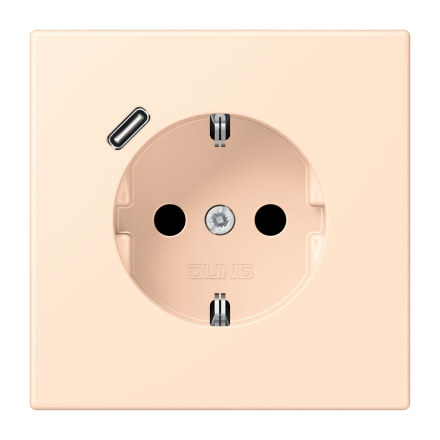 Wandcontactdoos met R/A + lader USB C Saf+ LC32123