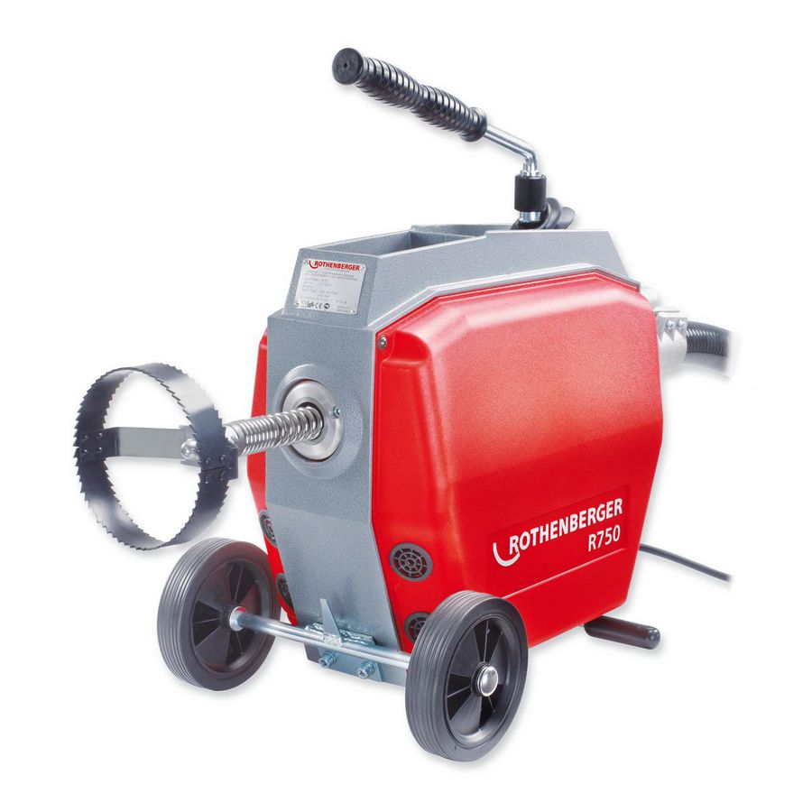 R 750 ontstoppingsmachine incl. geleideslang 230v