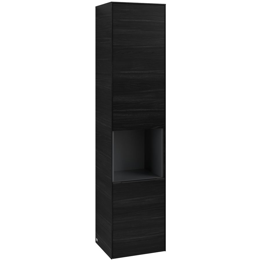 Hoge kast SUBWAY 3.0 400x1710x362mm Black Oak C58801AB greep Volcano Black