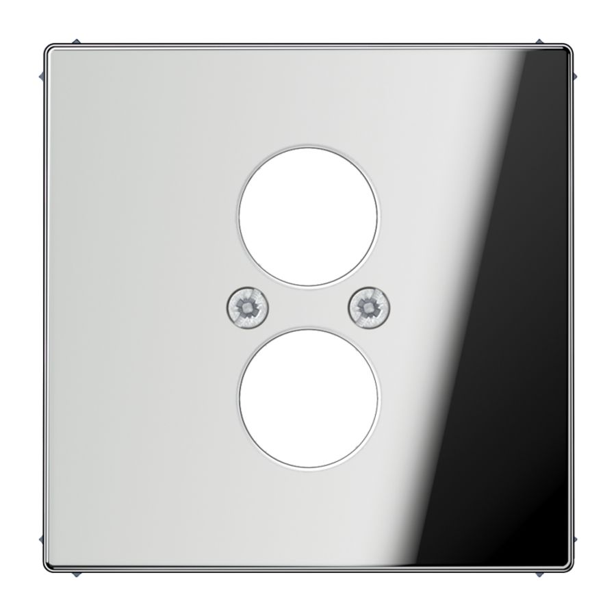 Afdekking gl.chroom voor 2 x BNC en L2S LS