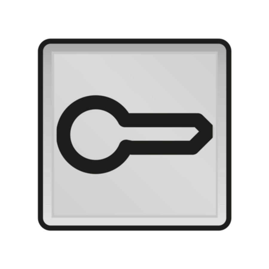 Sleutelsymbool spuitwaterdichte controleschakelaars/knop
