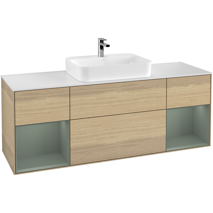 Wastafelonderkast Finion 1600x603x501mm Oak Veneer F451GMPC