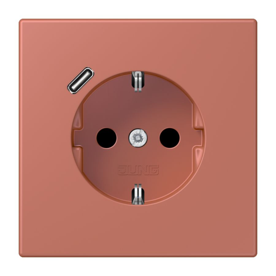 Wandcontactdoos met R/A + lader USB C Saf+ LC32121