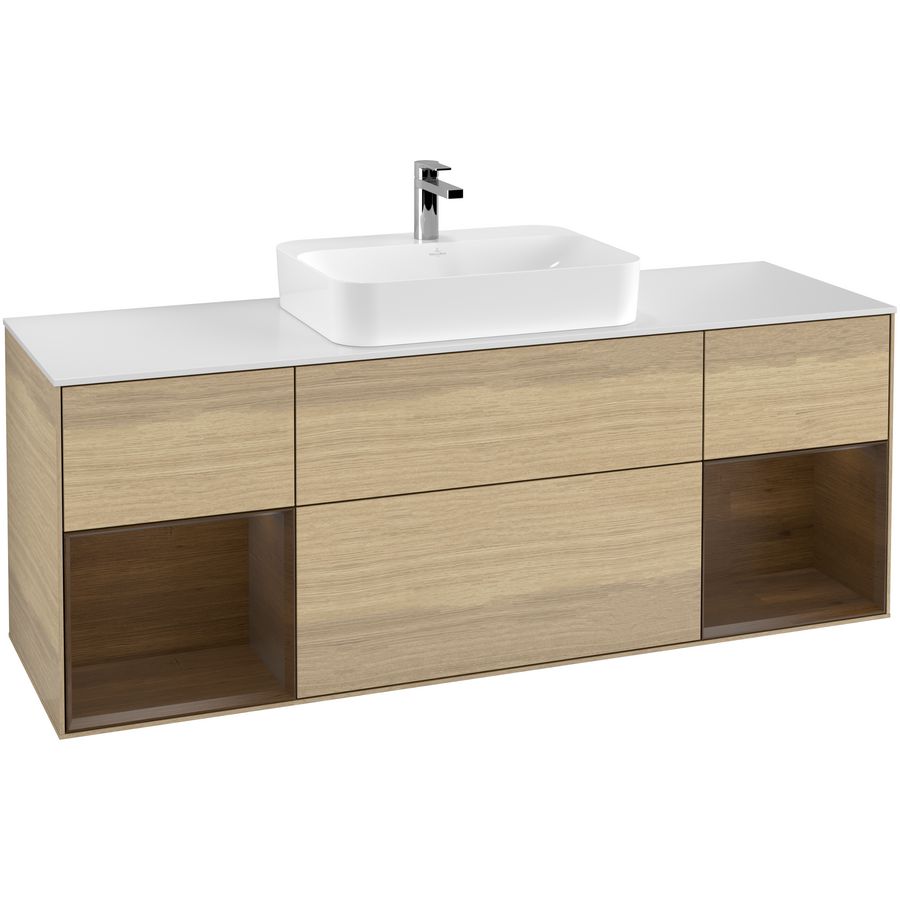 Wastafelonderkast Finion 1600x603x501mm Oak Veneer F451GNPC