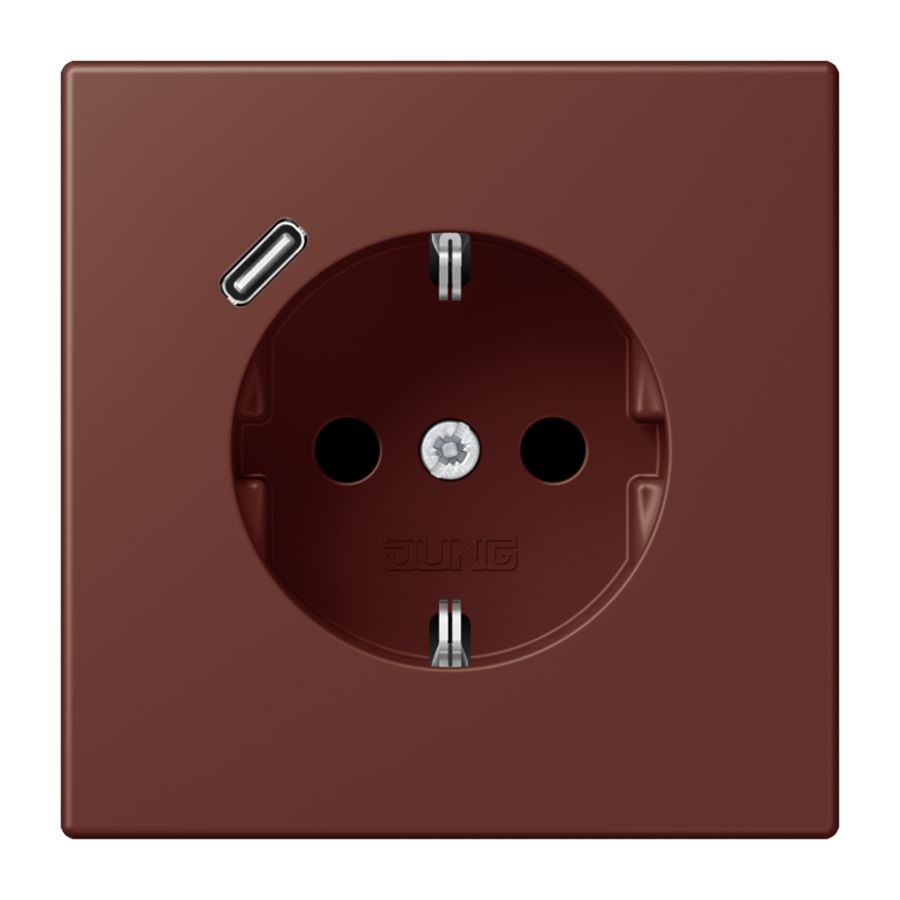 Wandcontactdoos met R/A + lader USB C Saf+ LC32120