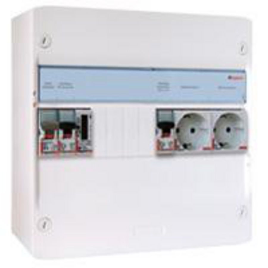 PV-Verdeler HS-2MCB-2 Wandcontactdoos-kWh-meter
